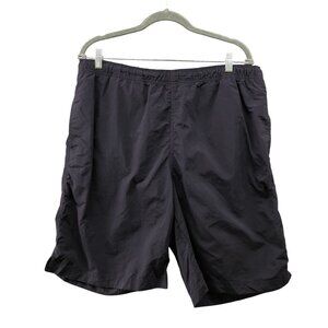 Lands' End Swim Trunks Mens L Navy Blue Lined Nylon Shorts 9'' Inseam